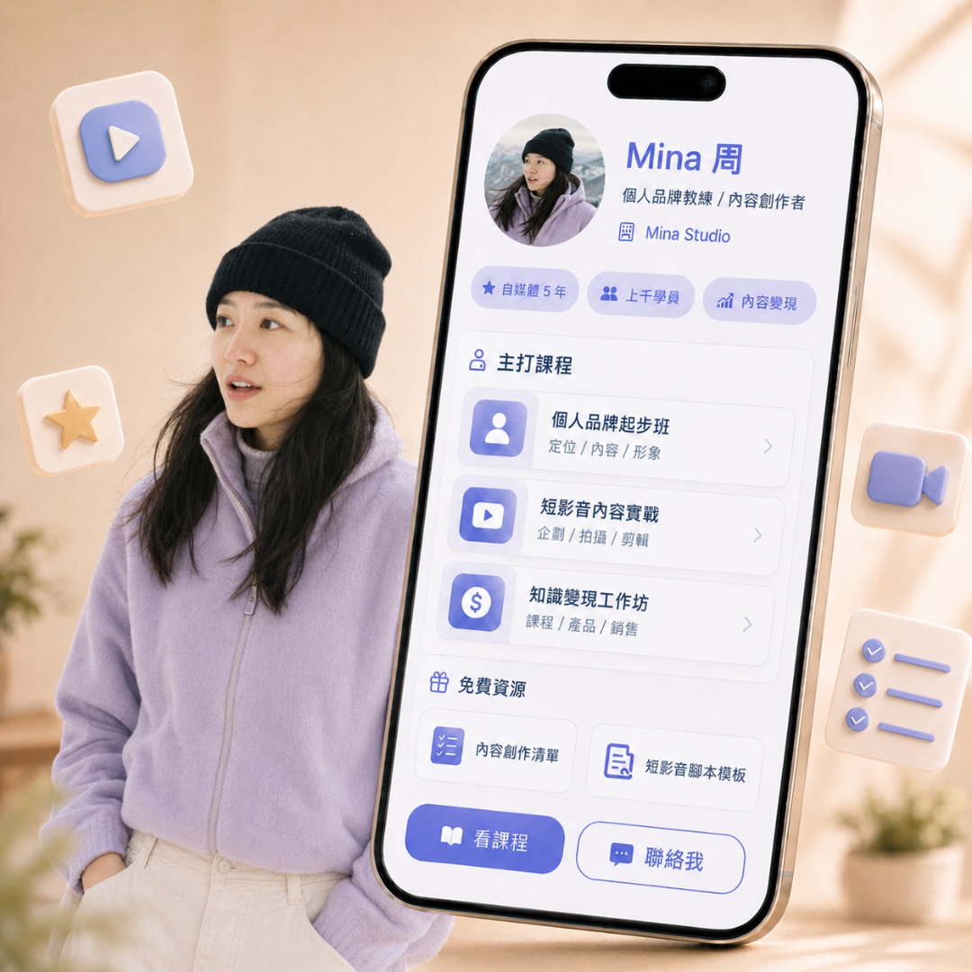 1 Page 個人品牌推薦成果範例三